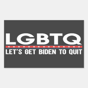 Sticker Rectangulaire LGBTQ Obtenons Biden Pour Quitter Anti Joe Biden D