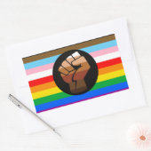 Sticker Rectangulaire LGBTQ+ Progrès PDC Pride Indicateur (Enveloppe)