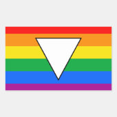 Sticker Rectangulaire LGBTQ+ Triangle et Rainbow Pride (Devant)
