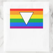 Sticker Rectangulaire LGBTQ+ Triangle et Rainbow Pride (Sac)