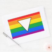 Sticker Rectangulaire LGBTQ+ Triangle et Rainbow Pride (Enveloppe)