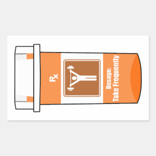 Sticker Rectangulaire L'haltérophilie est ma drogue