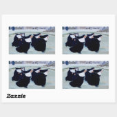 Sticker Rectangulaire L'hiver au couvent (Feuille)