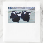 Sticker Rectangulaire L'hiver au couvent (Sac)