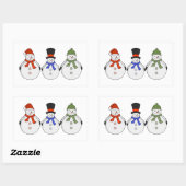Sticker Rectangulaire L'hiver des neiges est arrivé (Feuille)