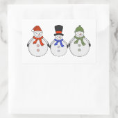 Sticker Rectangulaire L'hiver des neiges est arrivé (Sac)