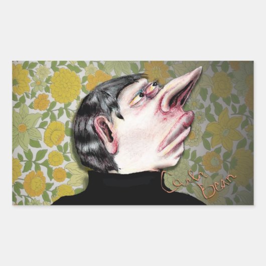 Sticker Rectangulaire L'homme Déplaisant de Carla Bean (Devant)
