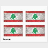 Sticker Rectangulaire Liban (Feuille)