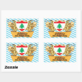 Sticker Rectangulaire Libanais classe (Feuille)