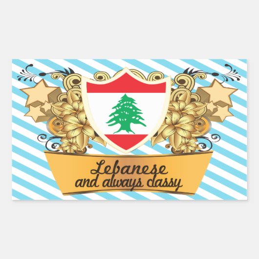 Sticker Rectangulaire Libanais classe (Devant)