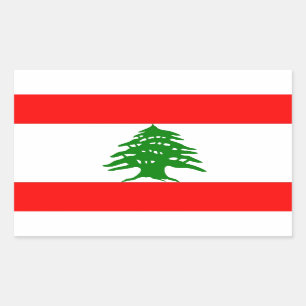 Sticker Rectangulaire Libanais Fiers - Fiers D'Être Libanais - Liban