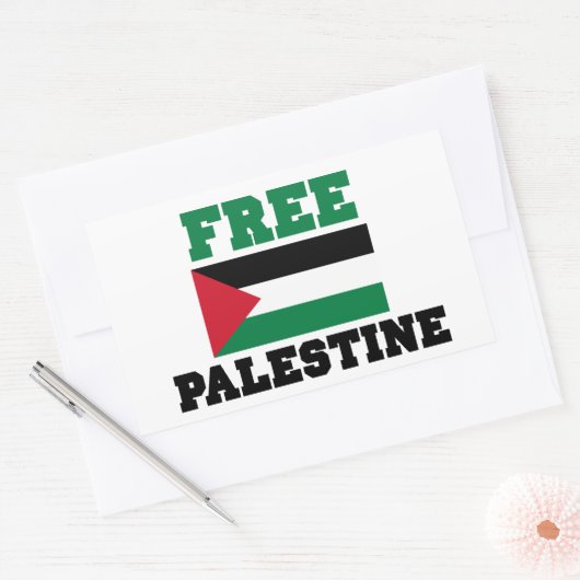 Sticker Rectangulaire Libérer la Palestine (Enveloppe)