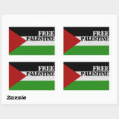 Sticker Rectangulaire Libérer la Palestine (Feuille)