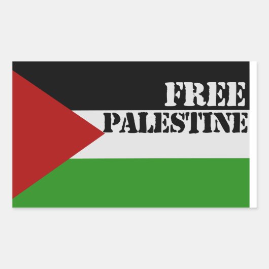 Sticker Rectangulaire Libérer la Palestine (Devant)