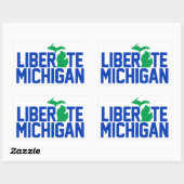 Sticker Rectangulaire Libérer le Michigan (Feuille)