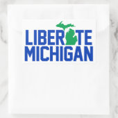 Sticker Rectangulaire Libérer le Michigan (Sac)