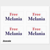 Sticker Rectangulaire Libérez Melania (Feuille)