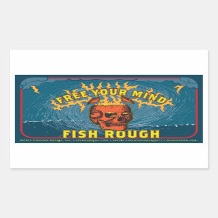 Sticker Rectangulaire Libérez votre esprit ! Pêchez rugueux ! (feuille