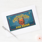Sticker Rectangulaire Libérez Votre Esprit ! Poisson Rough ! (feuille de (Enveloppe)