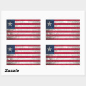 Sticker Rectangulaire Libéria (Feuille)
