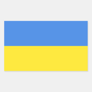 Sticker Rectangulaire Liberté de l'autocollant drapeau ukrainien