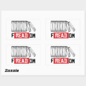 STICKER RECTANGULAIRE LIBERTÉ DE LECTURE (Feuille)