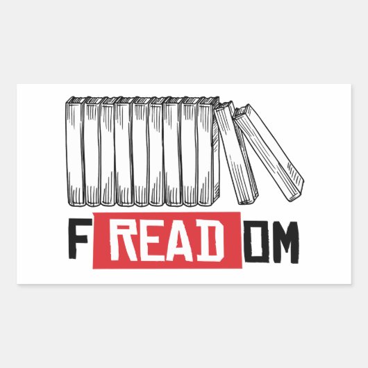 STICKER RECTANGULAIRE LIBERTÉ DE LECTURE (Devant)