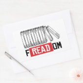 STICKER RECTANGULAIRE LIBERTÉ DE LECTURE (Enveloppe)