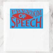 Sticker Rectangulaire Liberté d'expression - rouge 2 (Sac)