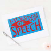Sticker Rectangulaire Liberté d'expression - rouge 2 (Enveloppe)