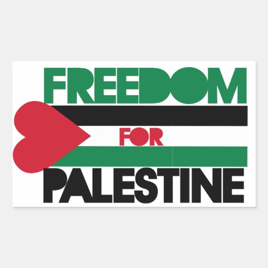 Sticker Rectangulaire Liberté pour la Palestine (Devant)