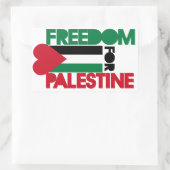 Sticker Rectangulaire Liberté pour la Palestine (Sac)