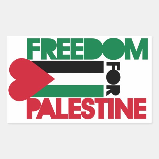 Sticker Rectangulaire Liberté pour la Palestine (Devant)