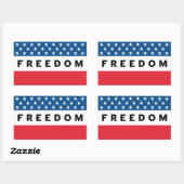 Sticker Rectangulaire Liberté Un Véritable Patriote (Feuille)