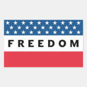 Sticker Rectangulaire Liberté Un Véritable Patriote (Devant)