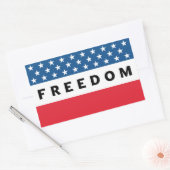 Sticker Rectangulaire Liberté Un Véritable Patriote (Enveloppe)