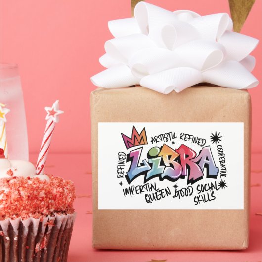 Sticker Rectangulaire Libra (Fête)