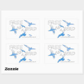 Sticker Rectangulaire Libre comme un oiseau (Feuille)