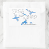 Sticker Rectangulaire Libre comme un oiseau (Sac)