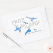 Sticker Rectangulaire Libre comme un oiseau (Enveloppe)
