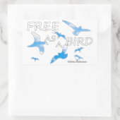 Sticker Rectangulaire Libre comme un oiseau 2 (Sac)