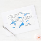 Sticker Rectangulaire Libre comme un oiseau 2 (Enveloppe)
