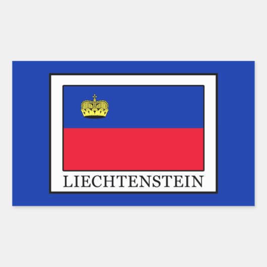 Sticker Rectangulaire Liechtenstein (Devant)