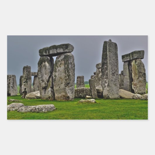 Sticker Rectangulaire Lieu historique antique de Stonehenge (Devant)