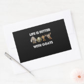 Sticker Rectangulaire Life Is Better With Goats, Goat Lover, Goat Venin (Enveloppe)