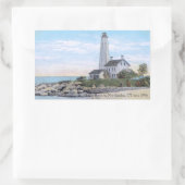 Sticker Rectangulaire Light House New London CT (Sac)