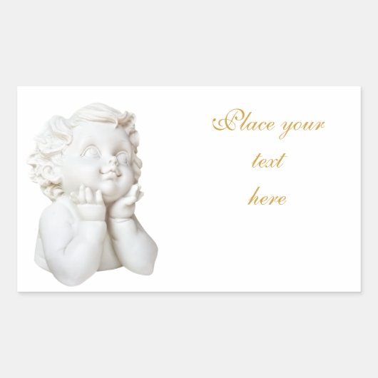 Sticker Rectangulaire Ligne blanche (Devant)