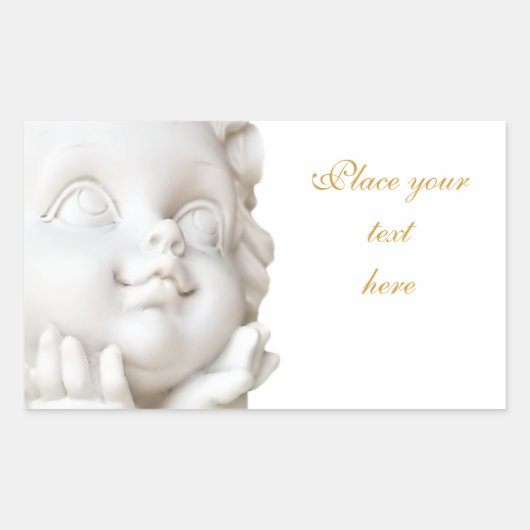 Sticker Rectangulaire Ligne blanche (Devant)