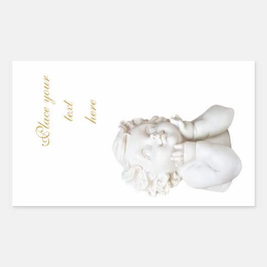 Sticker Rectangulaire Ligne blanche (Devant)