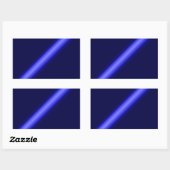 Sticker Rectangulaire Ligne bleue mince (Feuille)